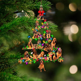 Bloodhound-Christmas Tree Lights-Two Sided Ornament