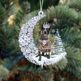 Blue Heeler Diamond Moon Merry Christmas Ornament Christmas Gift For Dog Lover