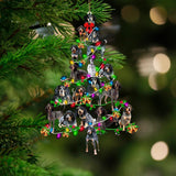 Bluetick Coonhound-Christmas Tree Lights-Two Sided Ornament