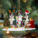 Ornament- Border Collie-Christmas Dog Friends Hanging Ornament, Happy Christmas Ornament, Car Ornament