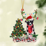 Godmerch- Ornament- Border Collie-Christmas Tree Gift Hanging Ornament, Happy Christmas Ornament, Car Ornament