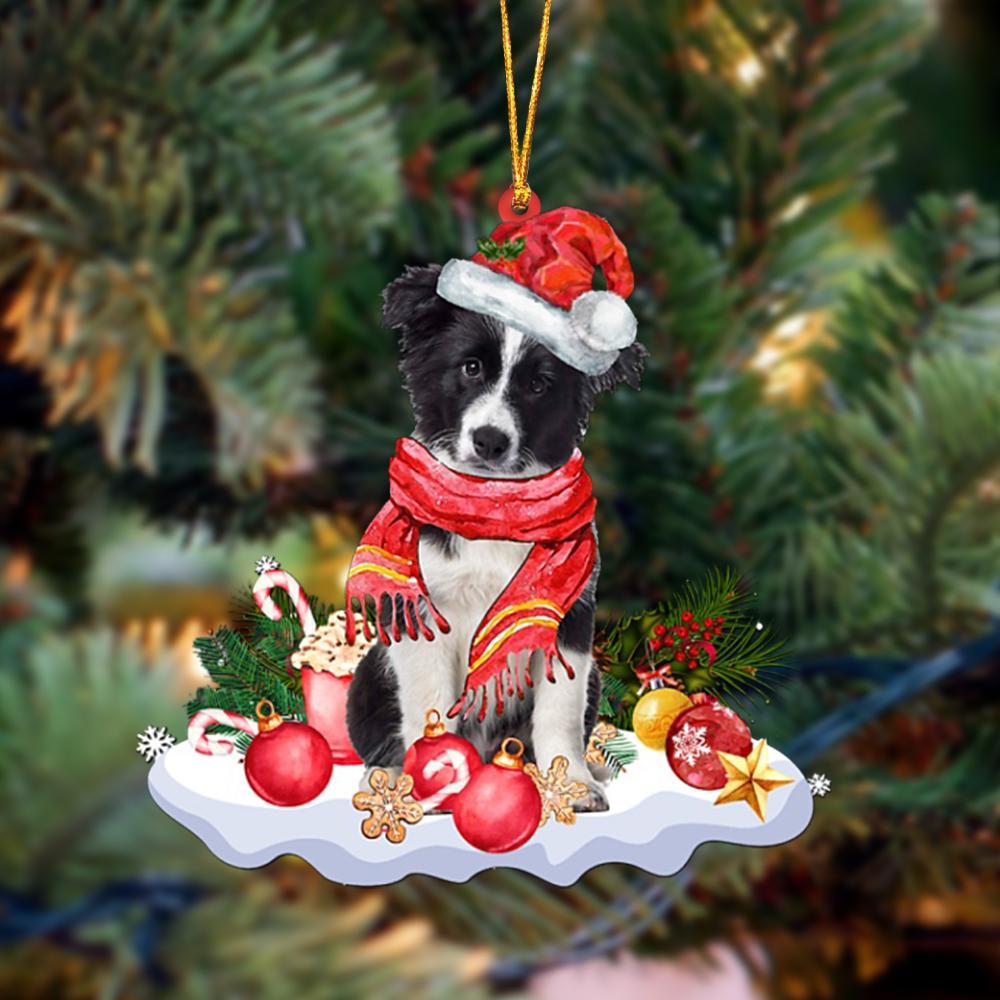 Godmerch- Ornament- Border Collie-Better Christmas Hanging Ornament, Happy Christmas Ornament, Car Ornament
