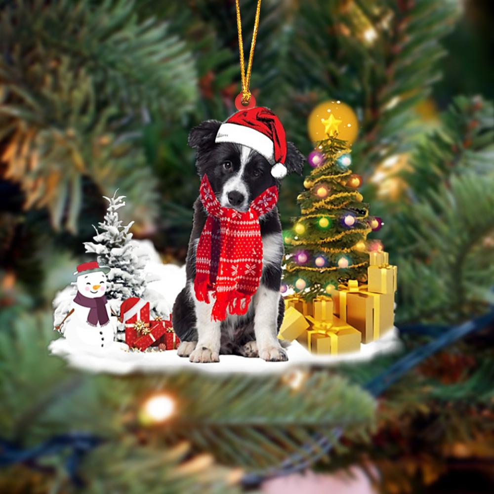 Border Collie Christmas Ornament Christmas Tree Hanging Acrylic Ornament Gift