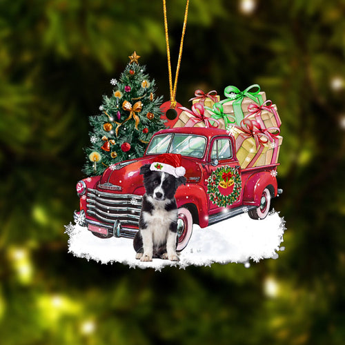 Godmerch- Ornament- Border Collie Christmas Hanging Ornament Dog Ornament, Car Ornament, Christmas Ornament