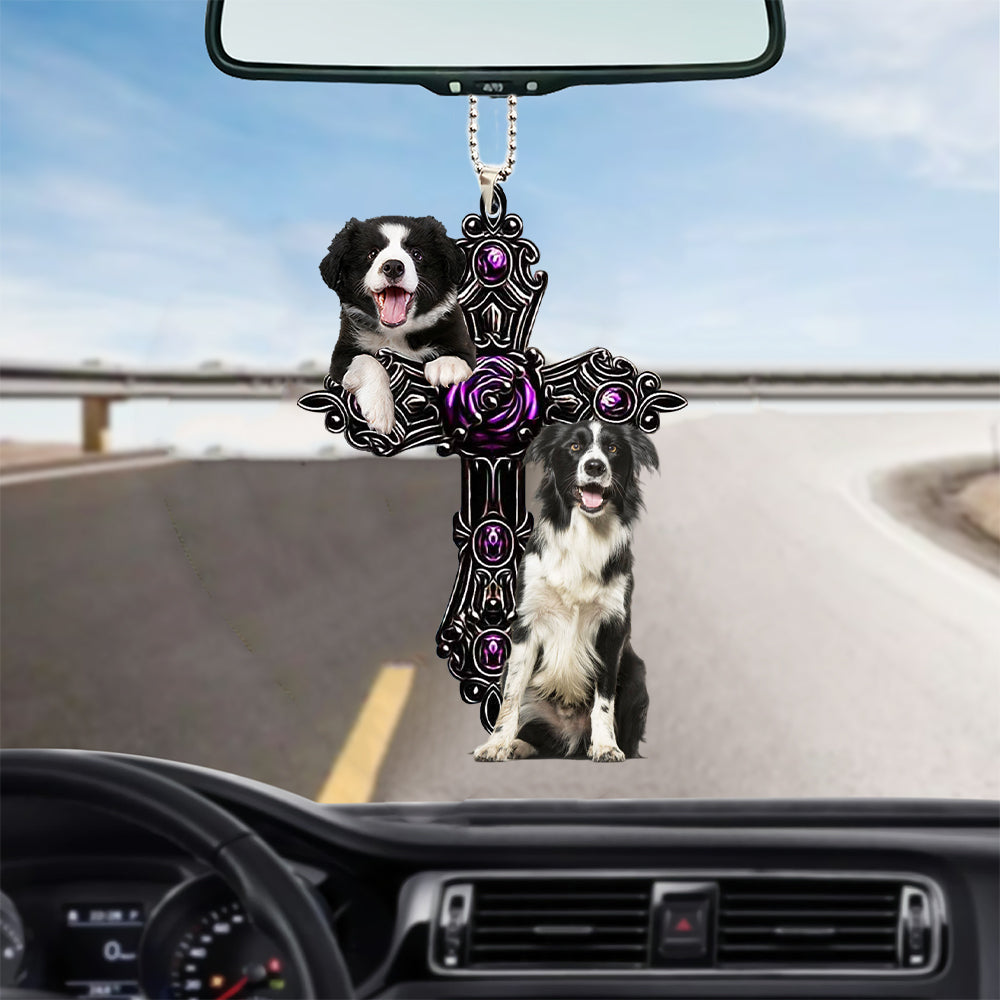 Border Collies Pray For God Car Hanging Ornament Dog Pray For God Ornament Godmerch