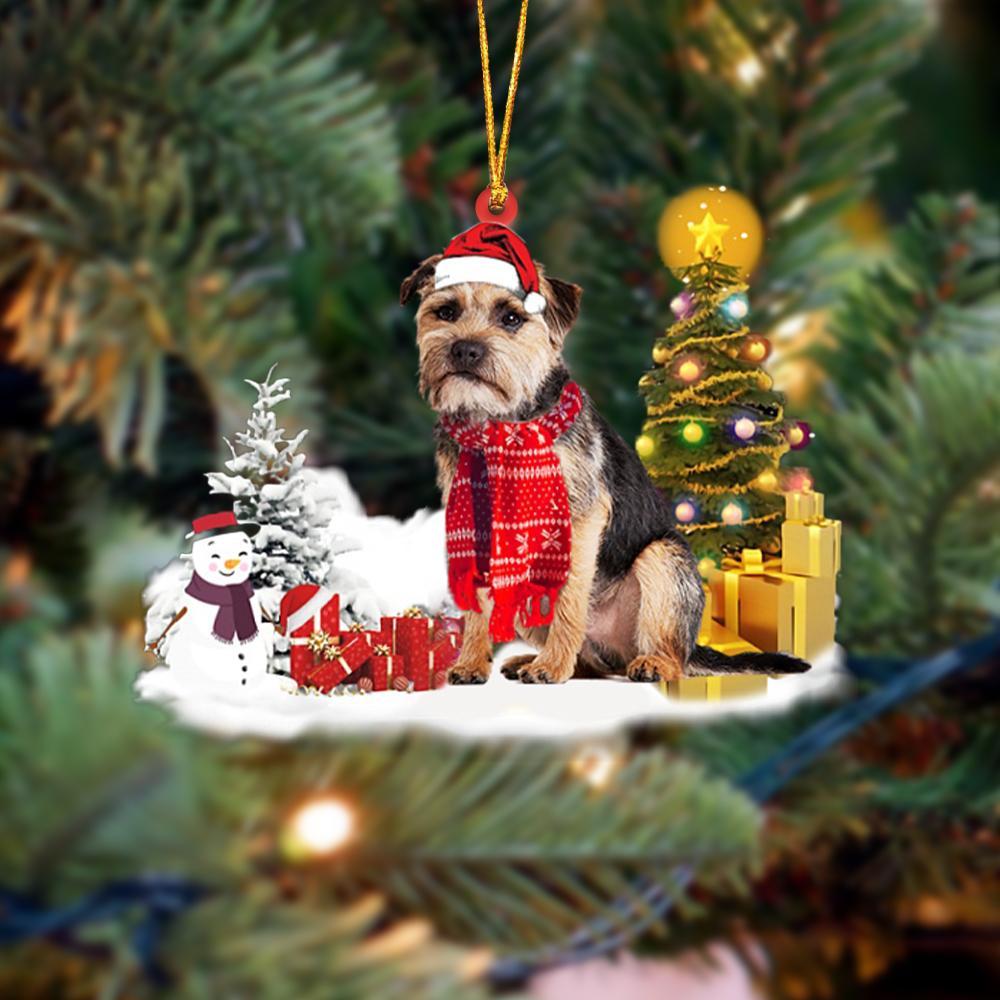 Godmerch- Ornament- Border Terrier Christmas Ornament Dog Ornament, Car Ornament, Christmas Ornament