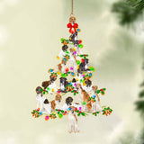 Godmerch- Ornament- Borzoi-Christmas Tree Lights-Two Sided Ornament, Happy Christmas Ornament, Car Ornament