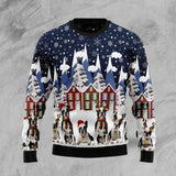 Boston Terrier Family Dog Ugly Christmas Sweater 