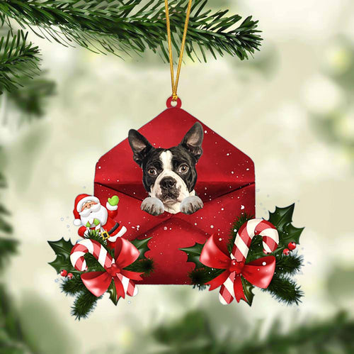 Boston Terrier Christmas Letter Ornament Dog Christmas Decoration