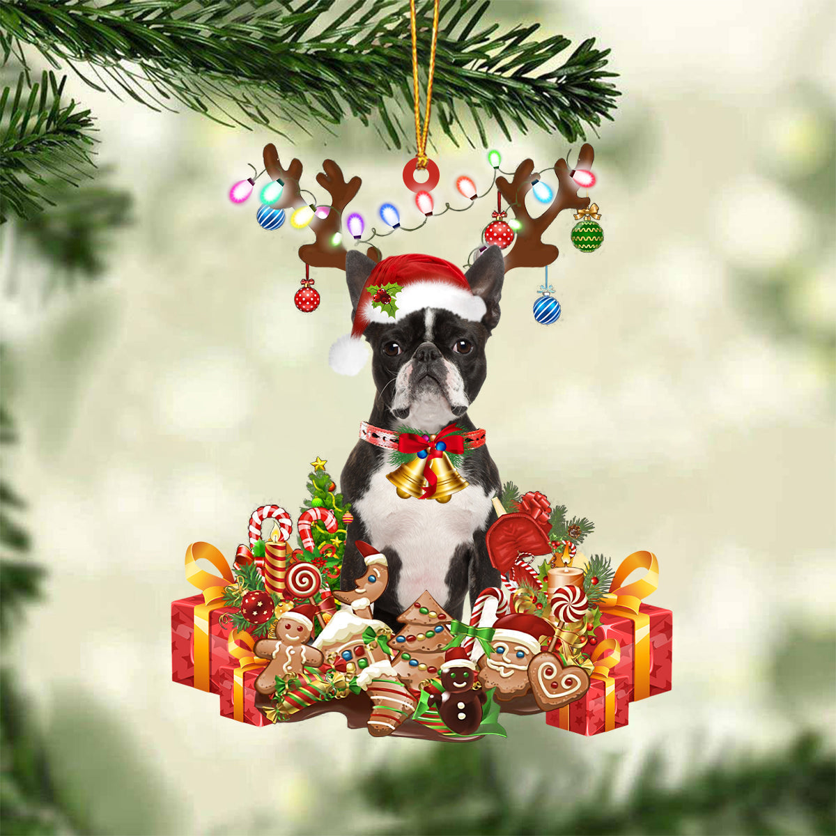 Boston Terrier -2022 New Release Christmas Ornament, Godmerch Dog Tree Décor Ornament