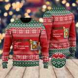 Bourbon Noun Ugly Christmas Sweater 