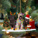 Ornament- Bouvier Des Flandres-Christmas Dog Friends Hanging Ornament, Happy Christmas Ornament, Car Ornament