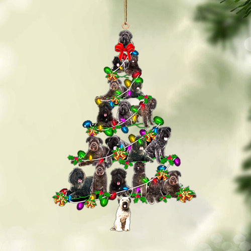 Ornament- Bouvier Des Flandres-Christmas Tree Lights-Two Sided Ornament, Christmas Ornament, Car Ornament