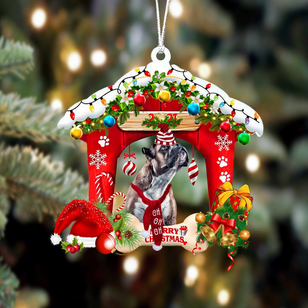 Godmerch- Ornament- Boxer 1-Christmas House Two Sided Ornament, Happy Christmas Ornament, Car Ornament