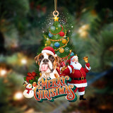 Godmerch- Ornament- Boxer 2-Christmas Tree&Dog Hanging Ornament, Happy Christmas Ornament, Car Ornament