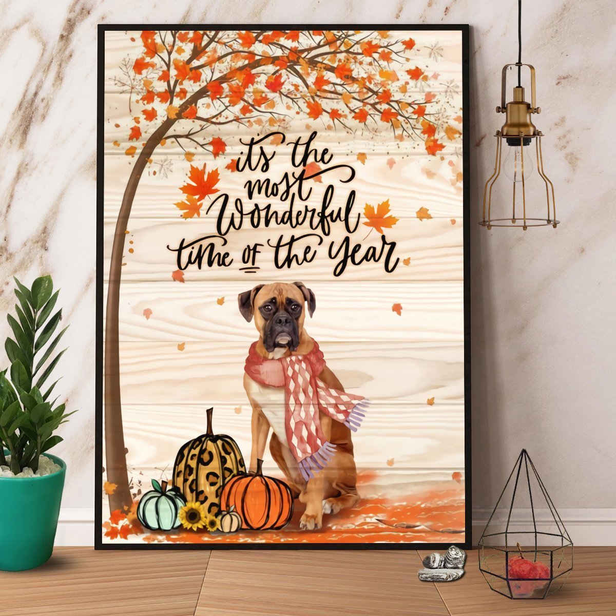 Boxer It’S The Most Wonderful Timeof The Year Canvas And Poster, Wall Decor Visual Art