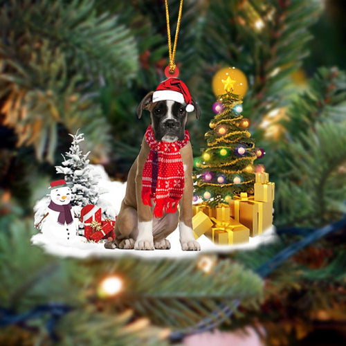 Boxer Christmas Ornament Christmas Tree Hanging Acrylic Ornament Gift
