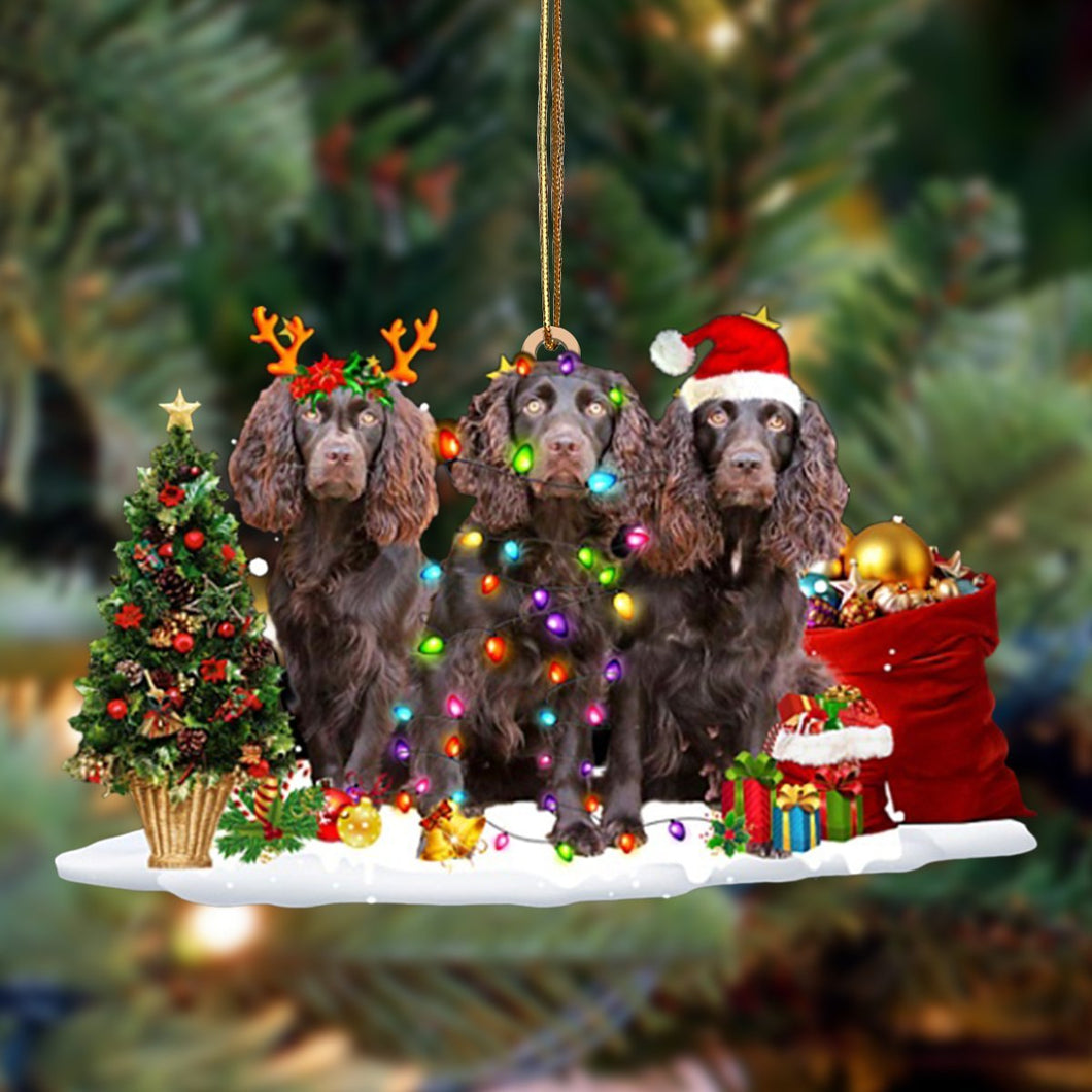 Boykin Spaniel-Christmas Dog Friends Hanging Ornament