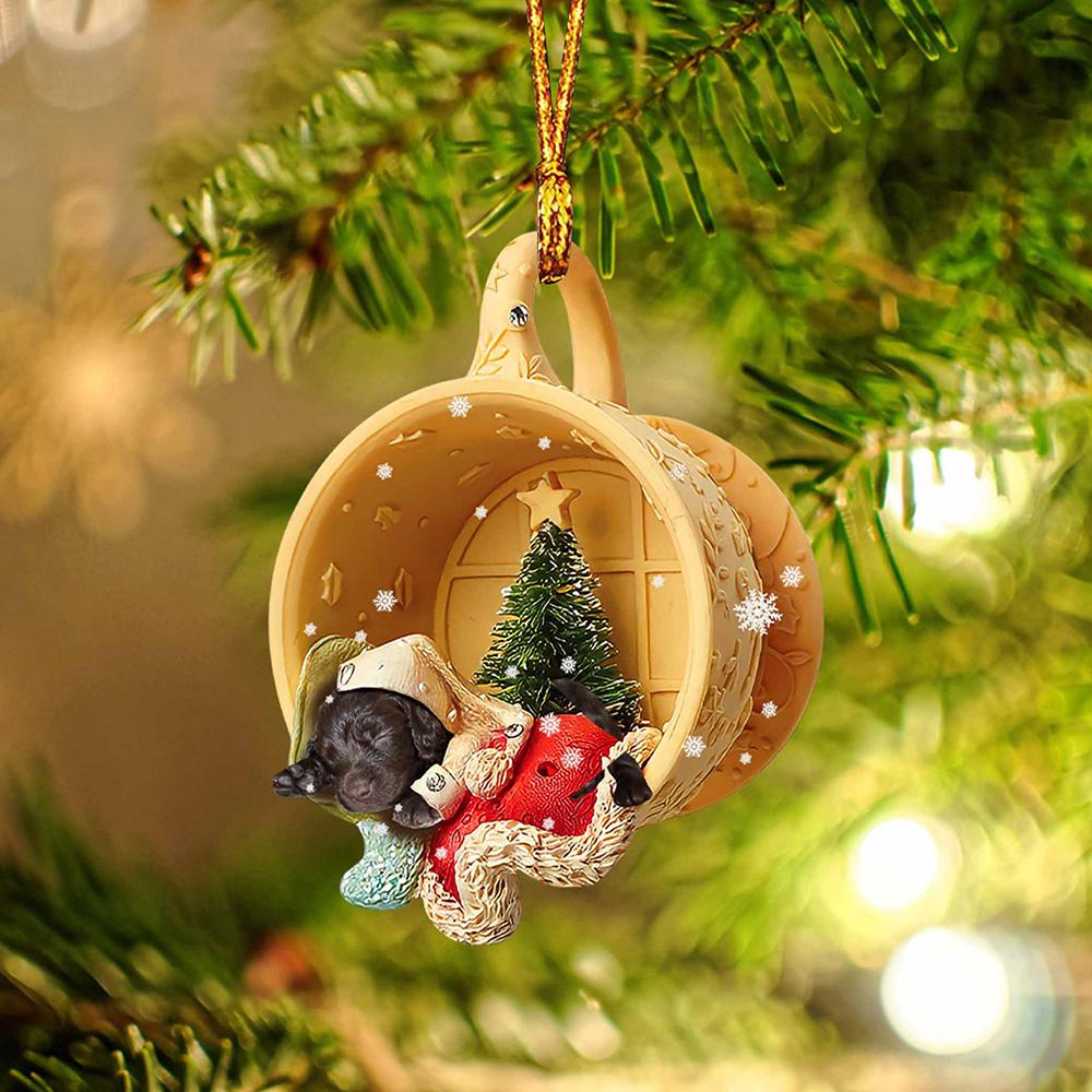 Godmerch Boykin Spaniel Sleeping In A Tiny Cup Christmas Holiday-Two Sided Ornament