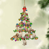 Ornament- Bracco Italiano-Christmas Tree Lights-Two Sided Ornament, Happy Christmas Ornament, Car Ornament