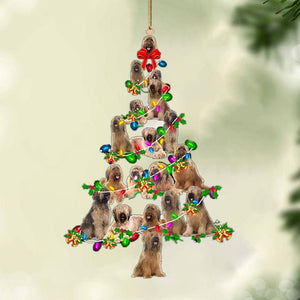 Godmerch- Ornament- Briard-Christmas Tree Lights-Two Sided Ornament, Happy Christmas Ornament, Car Ornament
