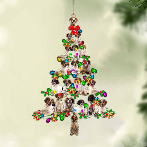 Godmerch- Ornament- Brittany-Christmas Tree Lights-Two Sided Ornament, Happy Christmas Ornament, Car Ornament