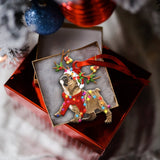 Bulldog Christmas Shape Ornament