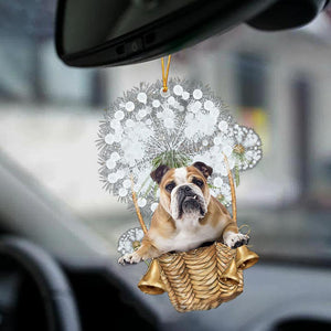 Bulldog-Dandelion-Two Sided Ornament