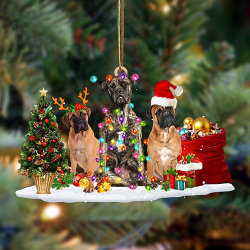 Bullmastiff-Christmas Dog Friends Hanging Ornament