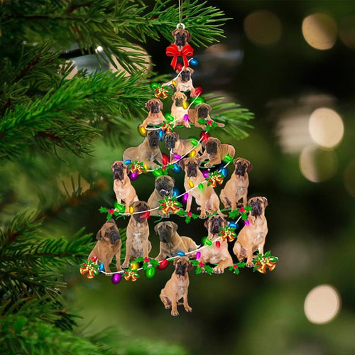 Bullmastiff-Christmas Tree Lights-Two Sided Ornament