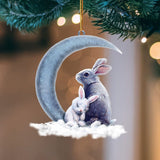 Godmerch- Ornament- Bunny Blue Moon Hanging Ornament Dog Ornament, Car Ornament, Christmas Ornament