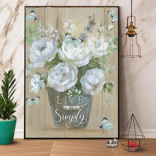 Butterfly Live Simply Canvas And Poster, Wall Decor Visual Art