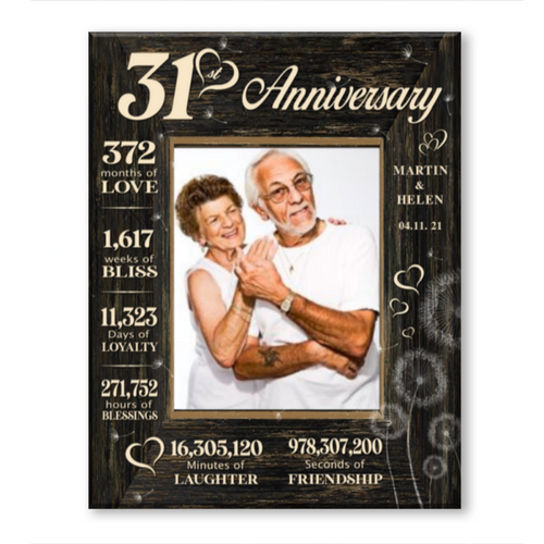31 Year Wedding Anniversary Gift, 31st Anniversary Gift For Wife, 31 Year Anniversary Gift For Husband
