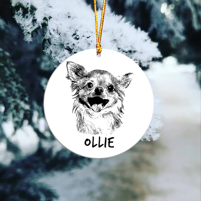 Customized Photo Pet Portrait Ceramic Ornament CG369