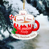 Customized Family Christmas Hot Cocoa Acrylic Ornament CG370