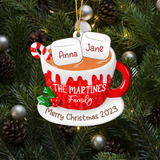 Customized Family Christmas Hot Cocoa Acrylic Ornament CG370