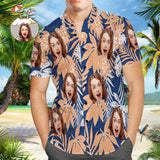 Personalized Photo Vintage Aloha Hawaiian Shirts, Summer Tropical Shirts Short Sleeve Button-Down
