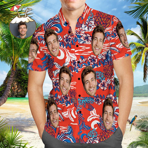 Vintage Hawaiian Shirts for Men Short Sleeve Aloha Beach Shirt Floral Summer Casual Button-Down Shirts