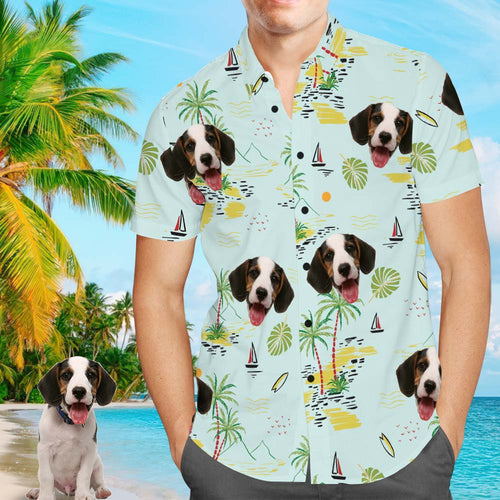 Chinoiserie Hawaiian Shirt with Custom Pet Photo