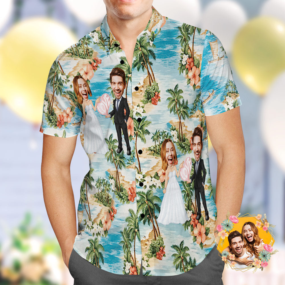 Custom Hawaiian Shirt Personalised Wedding Hawaiian Shirt Best Wedding Gift