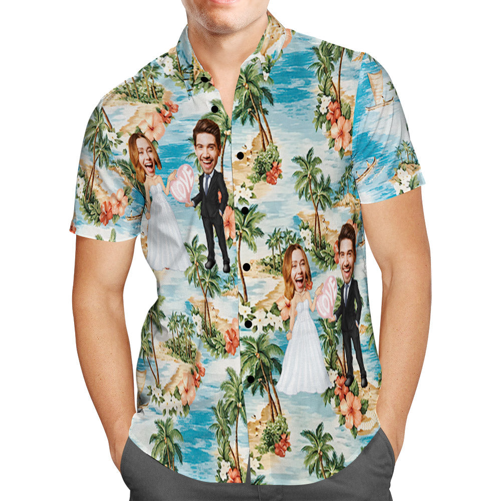Custom Hawaiian Shirt Personalised Wedding Hawaiian Shirt Best Wedding Gift