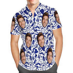 Custom Face Hawaiian Shirt Personalised Father's Day Shirt Gift for Dad