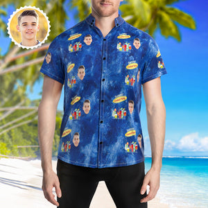 Custom Face Hawaiian Shirt Summer Cocktail Party Shirt Party Outfit