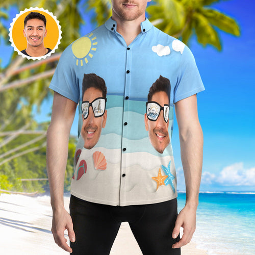 Beach Party Hawaiian Shirt Custom Shirt with Your Face