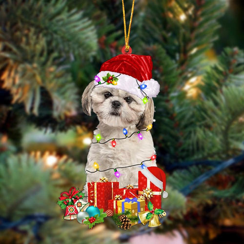 Ornament- CREAM Shih Tzu-Dog Be Christmas Tree Hanging Ornament, Happy Christmas Ornament, Car Ornament