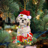 Ornament- CREAM Shih Tzu-Dog Be Christmas Tree Hanging Ornament, Happy Christmas Ornament, Car Ornament