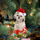 CREAM Shih Tzu-Dog Be Christmas Tree Hanging Ornament