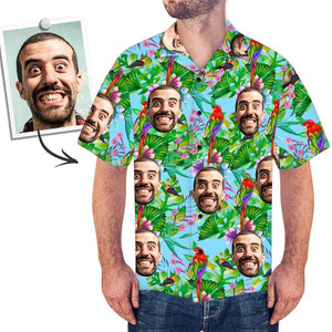 Hawaiian Shirt Gifts for Husband Personalised Face Shirts Men's Beach Wearing