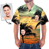 Custom Hawaiian Shirt with Face UK Sunset Men's Tropical Style