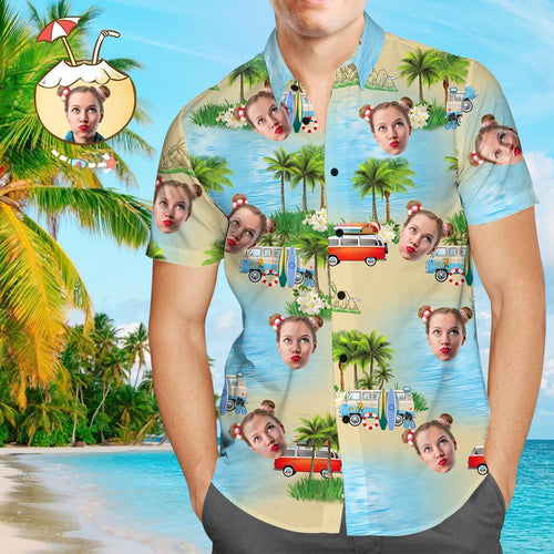 Custom Hawaiian Shirts Island Vacation Personalised Aloha Beach Shirt For Men